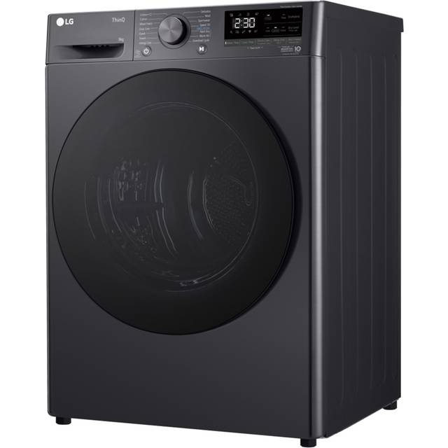 LG FDV709GN 9kg Eco Hybrid Heat Pump Condenser Tumble Dryer - SLATE GREY