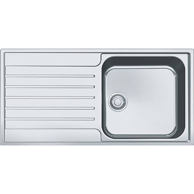 Franke AGX611-100 Argos Single Bowl Sink Reversible Drainer - STAINLESS STEEL