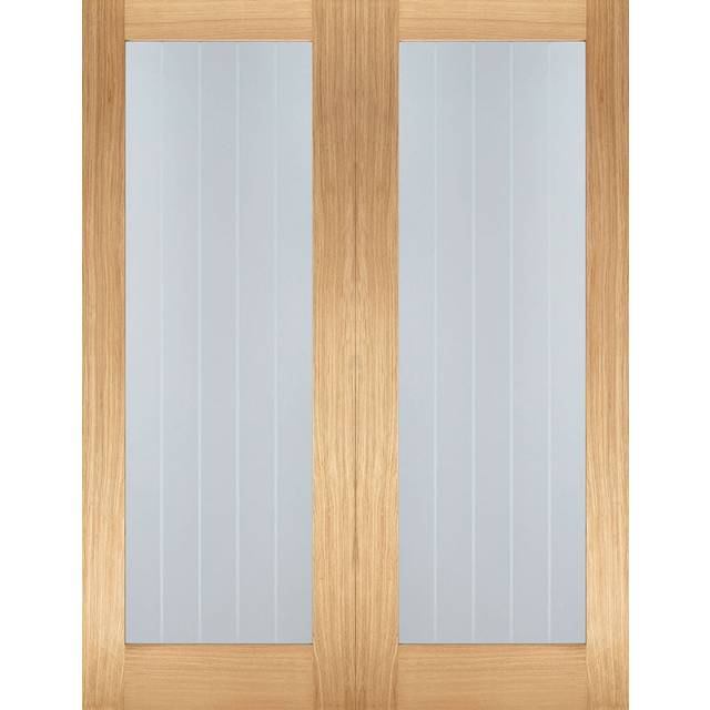 LPD Mexicano Pattern 10 Glazed Pairs Internal Door (Size: 1981 x 915mm, Thickness: 40mm) Oak