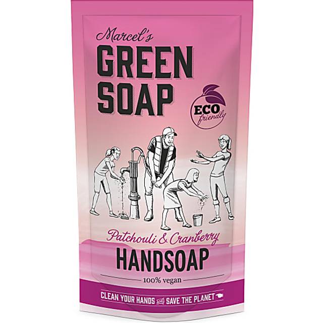 Marcel's Green Soap håndsæbe patchuli tranebær refill 65.90 DKK/1 500ml