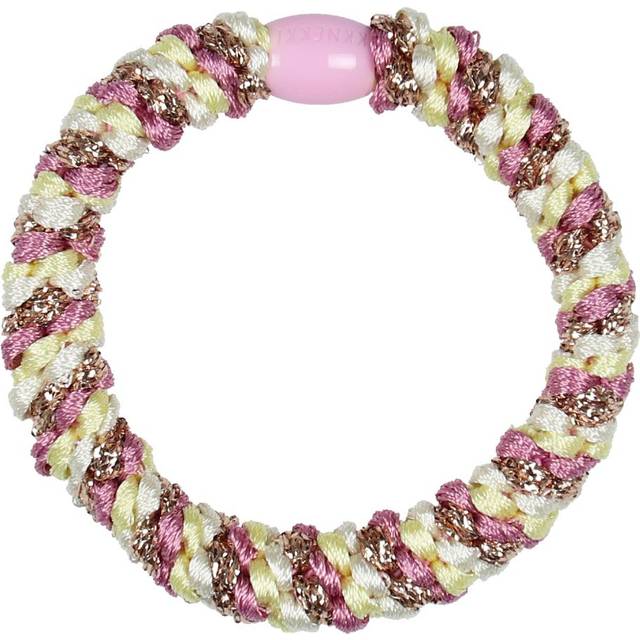 Kknekki Hårsnodd - Rosa/Gul Glitter - Kknekki - One Size - Håraccessoarer