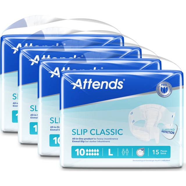 Inkontinensskydd allt-i-ett - Attends Slip Classic 10 L - 60 st
