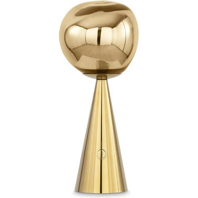 Tom Dixon - Melt LED Table Lamp with Battery - gold/LxBxH 28,5x13x28cm/LED 2,5W/3000K/100lm/CRI>90/ USB-A Kabel (28.0 x 28.5 x 13.0cm)