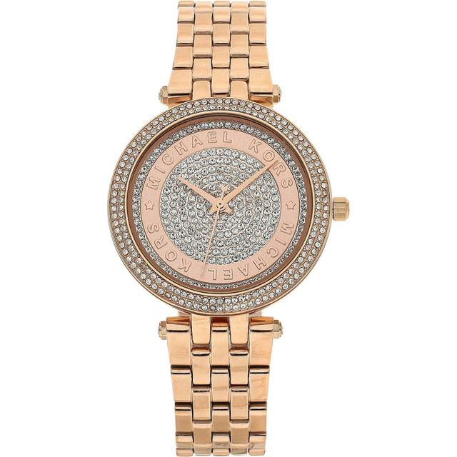 Michael Kors - Darci Collection, roséguld färg rostfritt stål rem, klocka för kvinnor MK4592, Rosa guld