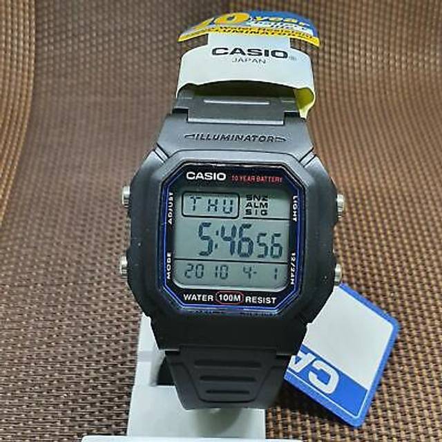 Casio Digital Classic Illuminator W-800H-1AVDF W-800H-1AV Men&#39;s Watch