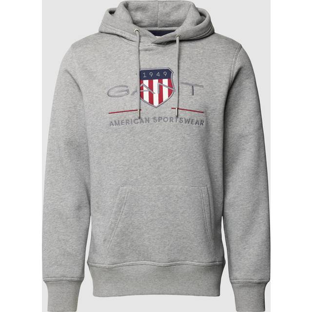 GANT Reg Archive Shield Hoodie |Grå |S