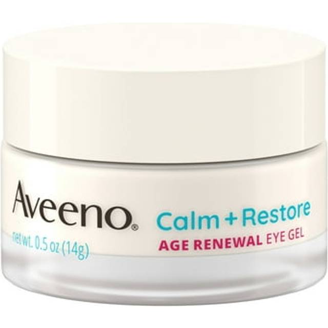 Aveeno Calm + Restore Age Renewal Anti-Aging Eye Gel  Under Eye Cream with Nourishing Oat & Cranberry Extract Visibly Improves the Look of Wrinkl