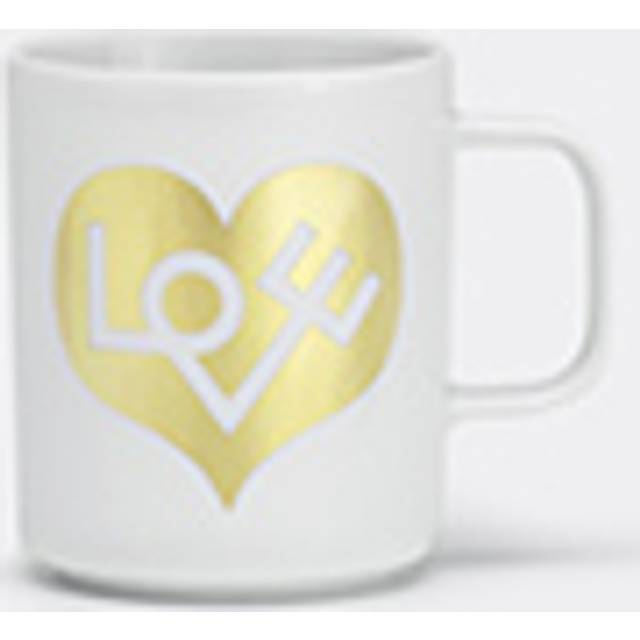 Vitra - Coffee Mug Love Heart, Gold - Kaffekoppar - Alexander Girard - Vit