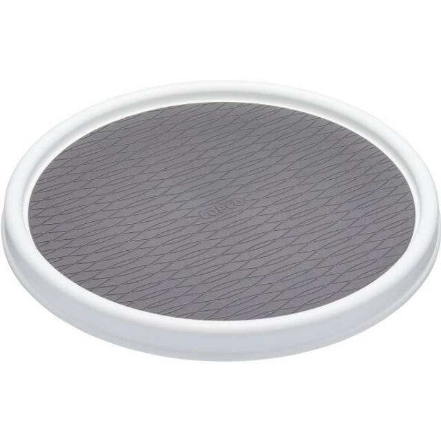 Cupboard/Worktop Turntable Organiser, 30cm Diameter - White - One Size