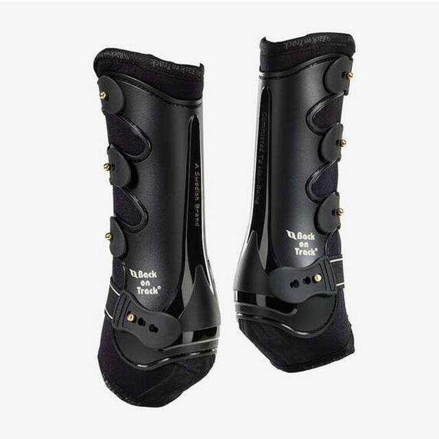 Front work gaiters Back on Track royal - Blanc