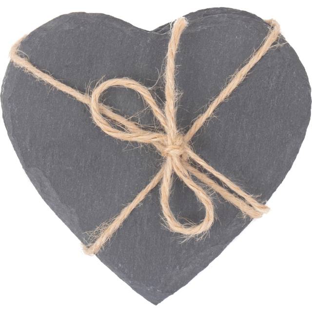 Drinks Heart-Shaped Slate Coaster Set 4
