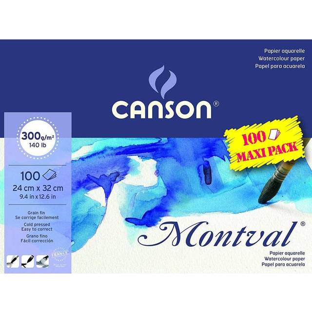 Montval Watercolour Pad 300g 24×32cm Maxi Pack