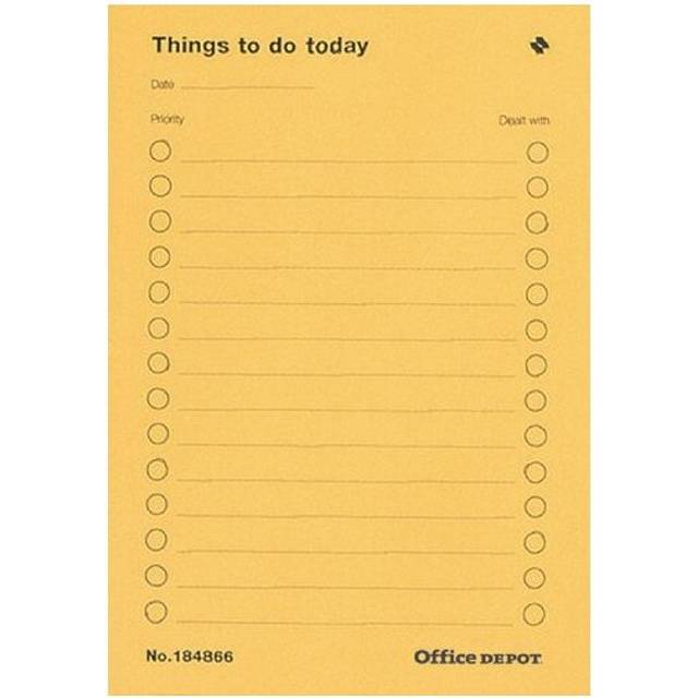 Viking Things To Do Pad A5 80 gsm Ruled 40 Sheets Pack of 5