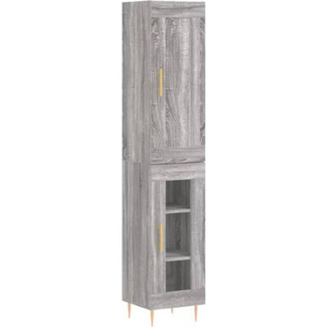 vidaXL Highboard Grey Sonoma 34.5x34x180 cm Engineered Wood
