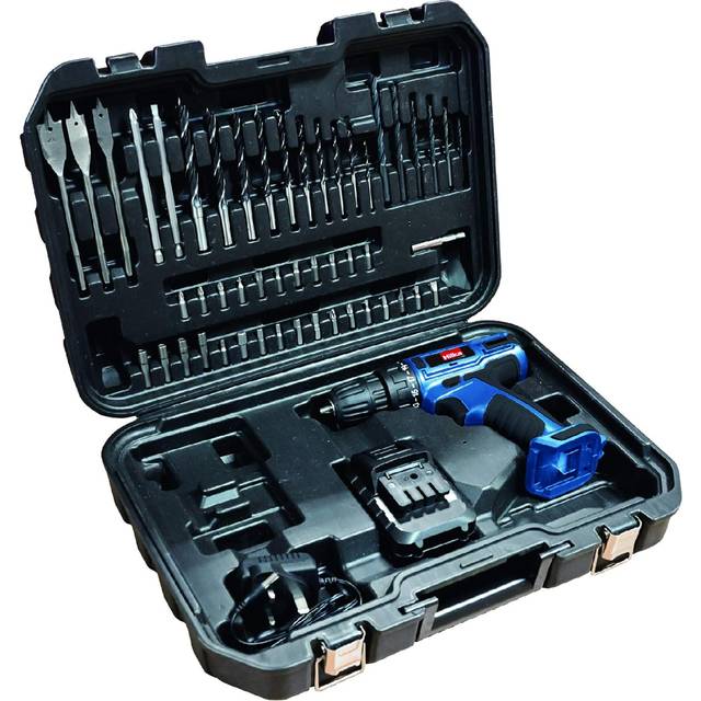 Hilka Cordless Drill Driver 18v Lithium Ion Screwdriver & 50 Drill Bit Ptlcd1850