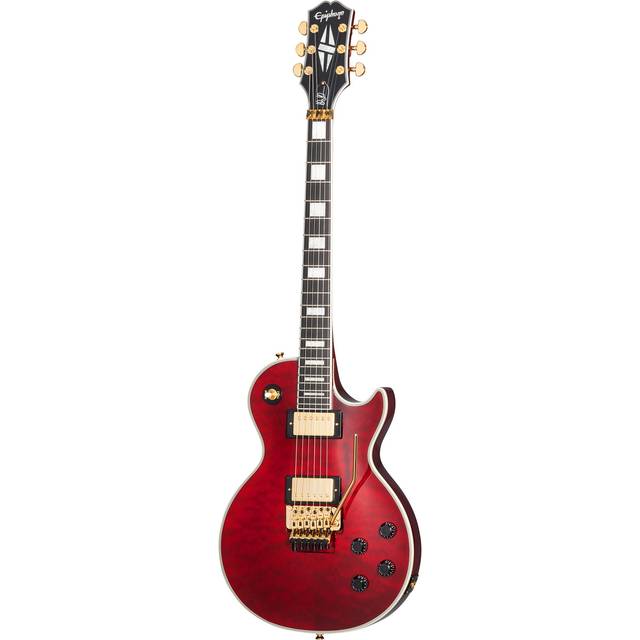 Epiphone Alex Lifeson Les Paul Custom Axcess Quilt Ruby - Ex Demo