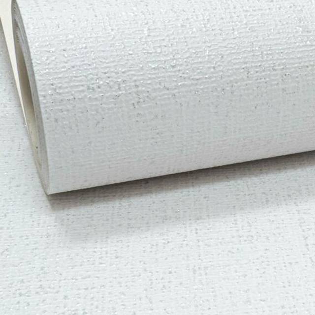 Crystal Glitter Encrusted Plain Mix Textured Vinyl Grey Silver Black Wallpaper [Textured White Silver Glitter 328832]