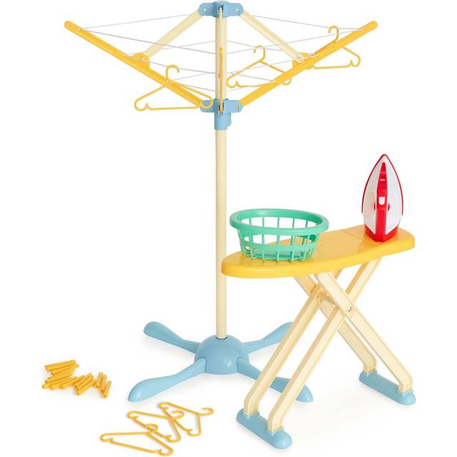 Casdon 61450 Wash Day Set Toy Pretend Steam Iron And Laundry Basket!,Pastel, Aged 3+