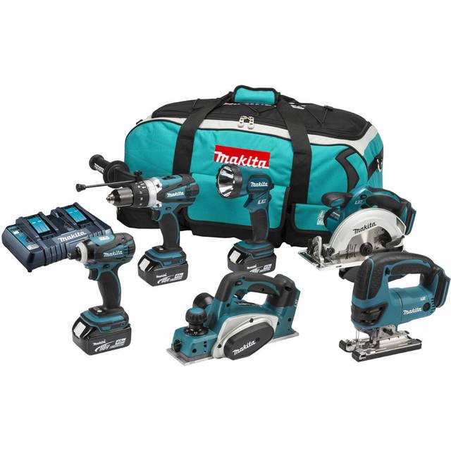 Makita DLX6067PT 18V LXT Cordless 6 Piece Tool Kit with 3 x 5.0Ah Batteries