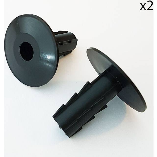 2x 8mm Black Single Cable Bushes Feed Through Wall Cover Coaxial Sat Hole Tidy
