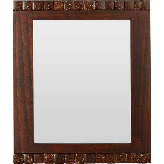8x10 Wood Photo Frame, Elegant Box Detail With Natural Wood Finish And Mosaic Pattern, Freestanding Or - Brown - One Size