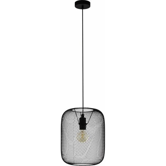 Hanging Ceiling Pendant Light Black Mesh 1 x 60W E27 Hallway Feature Lamp