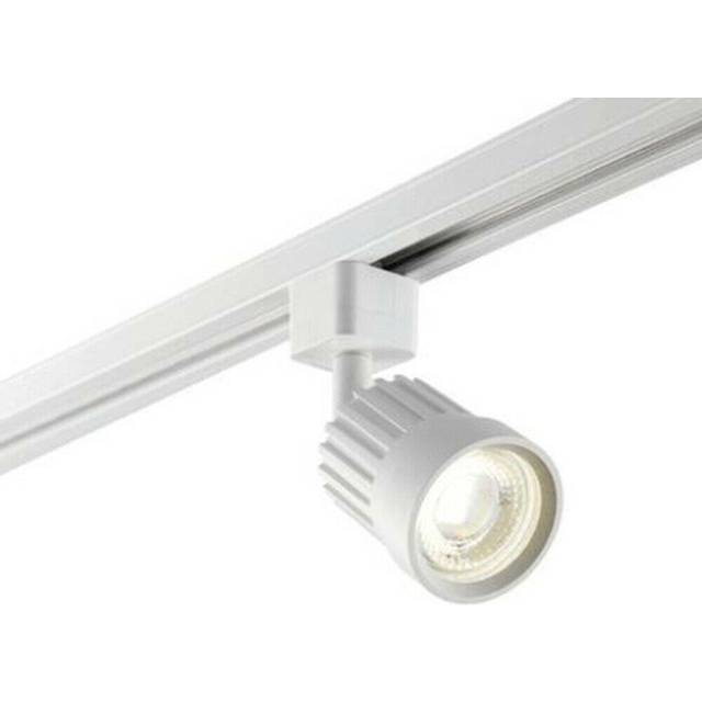 Adjustable Ceiling Track Spotlight Matt White Round 10W Cool White LED Downlight