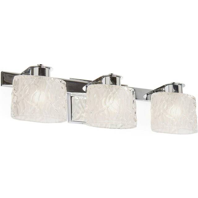 IP44 3 Bulb Wall Light Sconce Polished Chrome LED G9 3.5W Bulb d02341