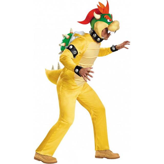 Plus Size Deluxe Adult Bowser Costume | Video Game Costumes - Yellow (2X)