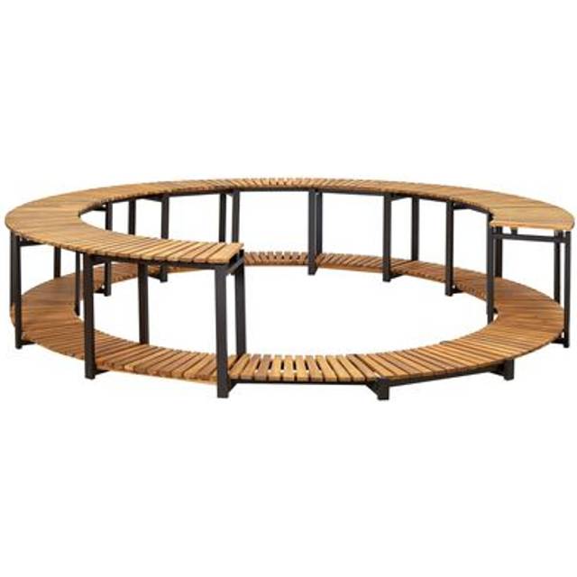 vidaXL Spa Surround 273x53 cm Solid Acacia Wood