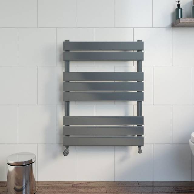 DuraTherm Flat Panel Heated Towel Radiator Anthracite 800 x 600mm
