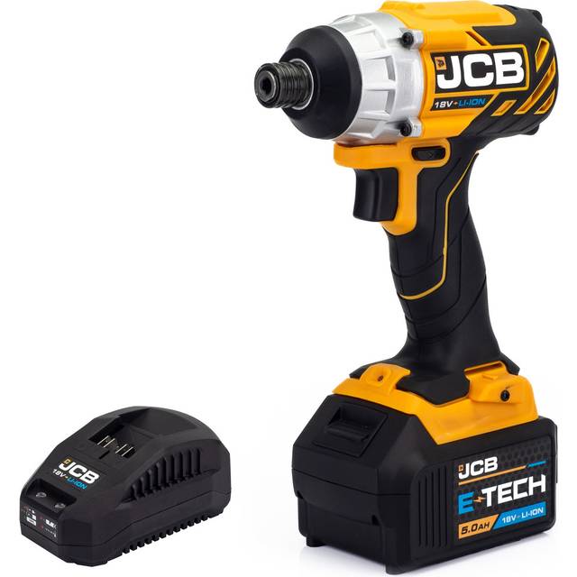 JCB 18V BRUSHLESS IMPACT DRIVER, 5AH LITHIUM-ION BATTERY AND CHARGER
