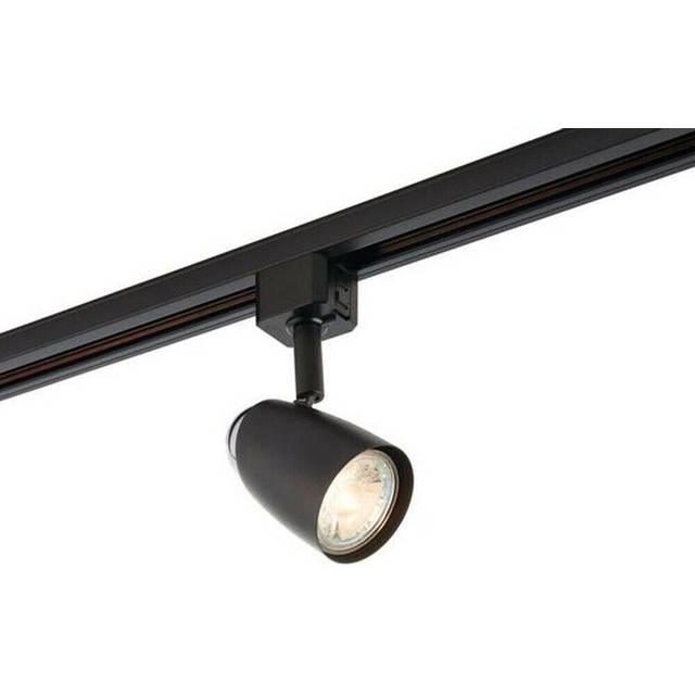Adjustable Tilt Ceiling Track Spotlight Matt Black 50W Max GU10 Lamp Downlight