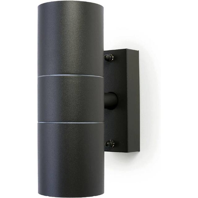 GU10 Anthracite Up & Down Wall Light IP44 Outdoor Twin Dimming Lamp Bulb Fitting