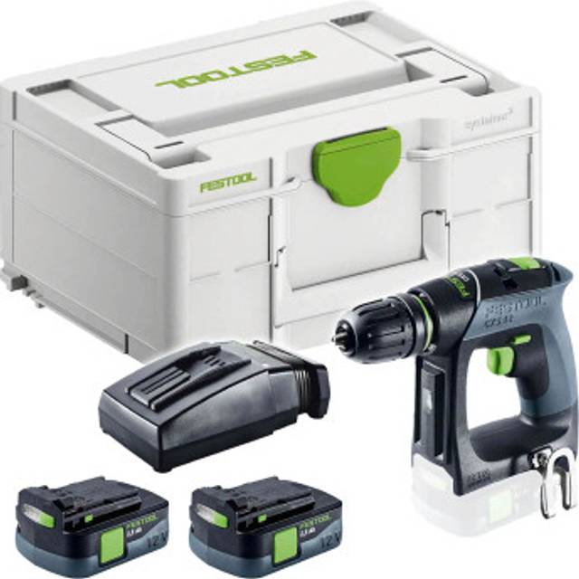 Festool CXS12 2,5 12v Cordless Drill 2 x 2.5ah Batteries, Charger + Sy