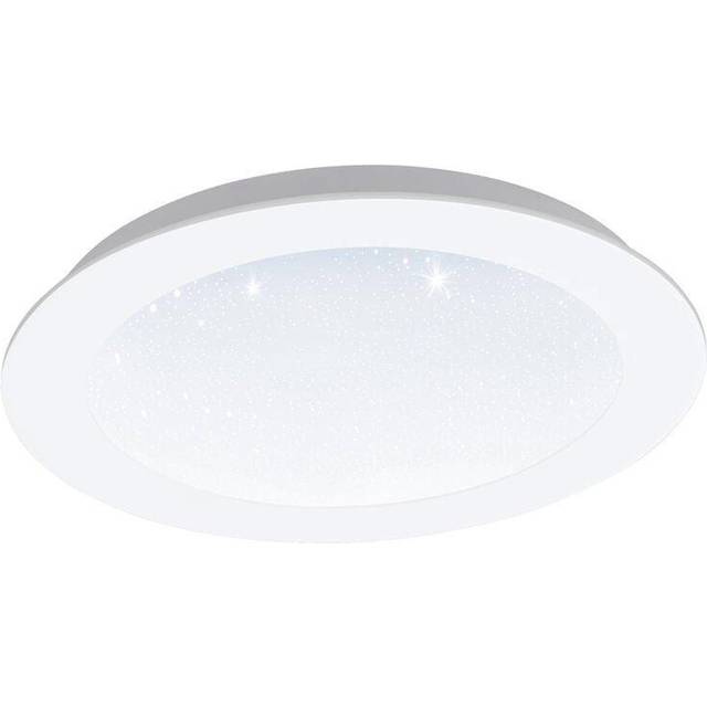 Wall / Ceiling Flush Downlight White & Crystal Effect 14W LED Spotlight
