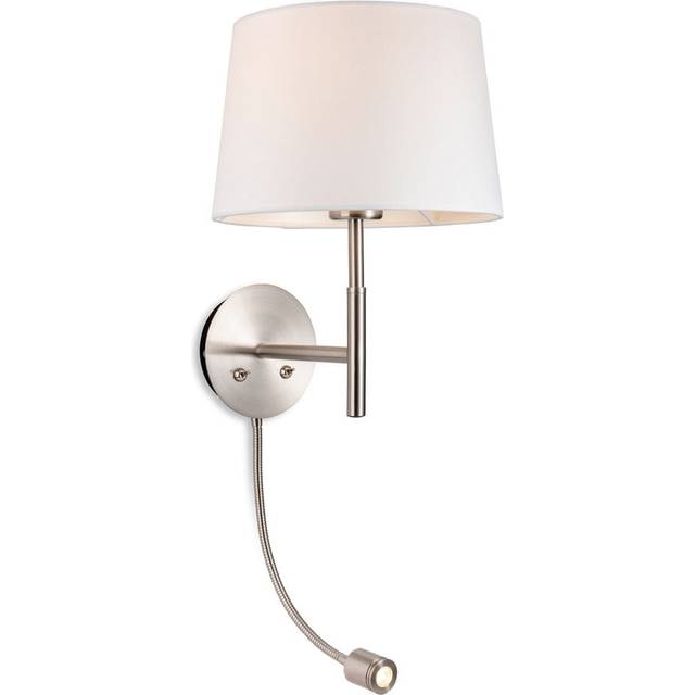 Firstlight Seymour Contemporary Style LED 2-Light Wall Light 1W Warm White Cream and Brushed Steel