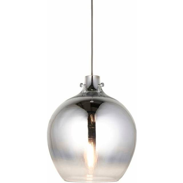 Metallic Chrome Ceiling Pendant Light Obre Glass Finish Hanging Interior Fitting