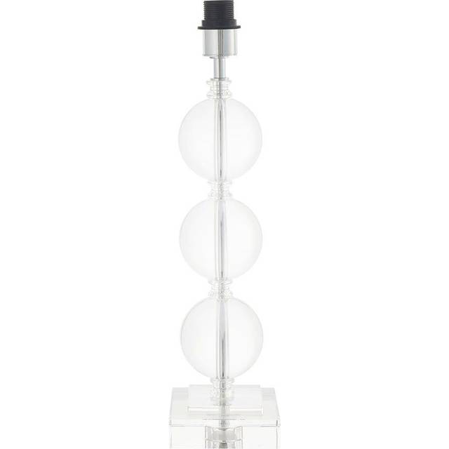 Crystal Glass Three Sphere Table Lamp Light Base - Chrome Plated Metalwork
