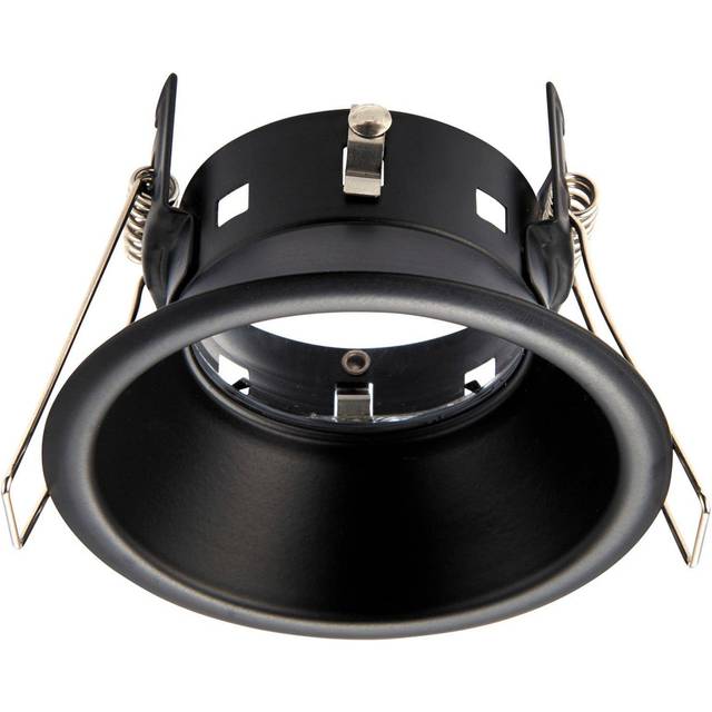 Anti-Glare Recessed Bathroom Downlight - 50W GU10 Reflector - Black
