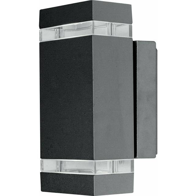 Outdoor IP44 Twin Wall Light Sconce Dark Grey LED 7.6W Bulb Outside External