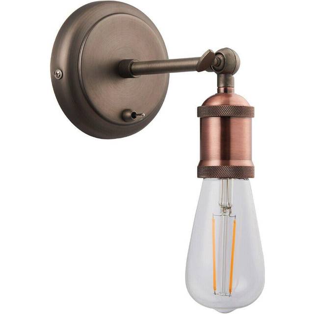 Dimmable LED Wall Light Industrial Aged Copper Adjustable Lamp Lighting Fitting