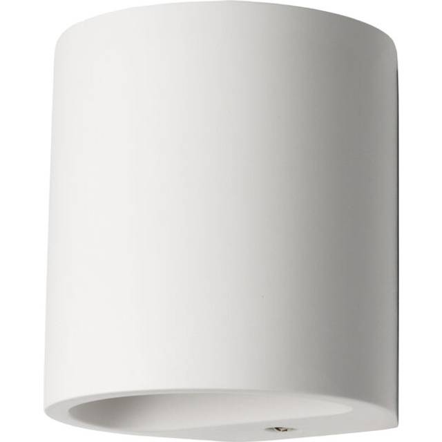 Litecraft Chonzie Up & Down Plaster Wall Light Curved Indoor - White