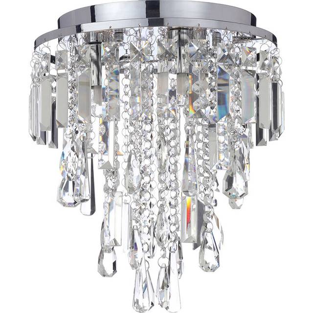 Spa Pro Brona Ceiling Light Flush Bathroom Fitting - Polished Chrome