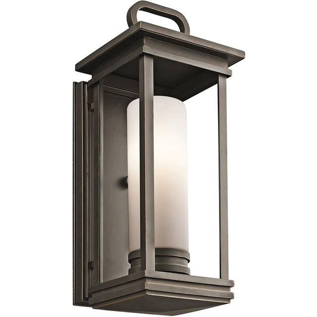 Outdoor IP44 Wall Light Sconce Rubbed Bronze LED E27 60W Bulb Outside External