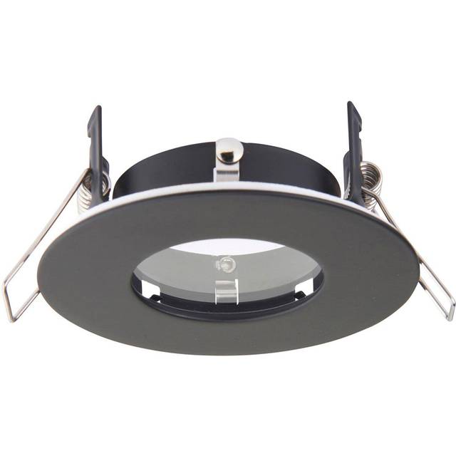 Recessed Compact Downlight - 50W GU10 LED - IP65 Rated - Matt Black