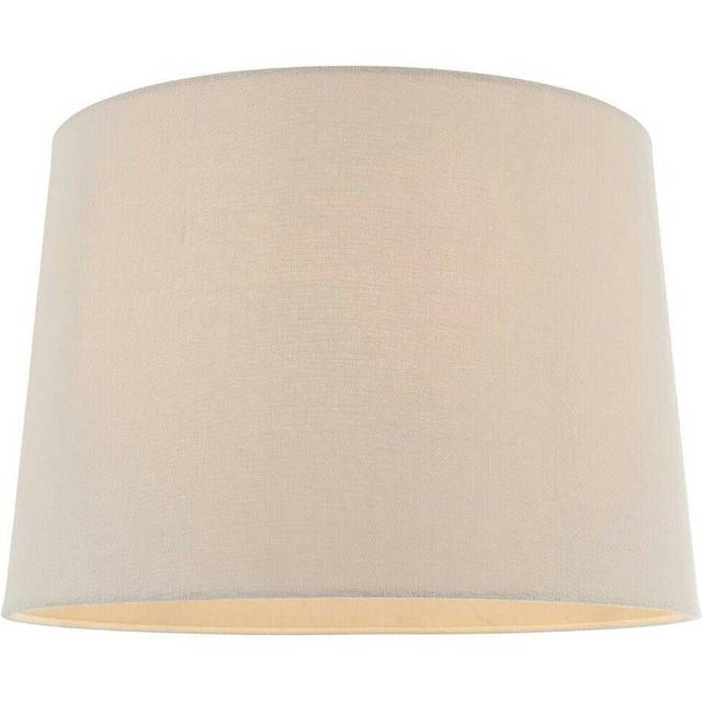 "14"" Tapered Round Drum Lamp Shade Natural/Neutral 100% Linen Modern Simple Cover"