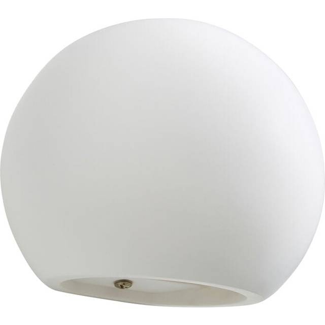 Litecraft Vane Up & Down Plaster Wall Light Round Indoor - White