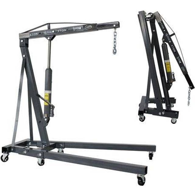 KMS - SwitZer Grey 2 Ton Tonne Hydraulic Folding Engine Crane Stand Hoist lift Jack