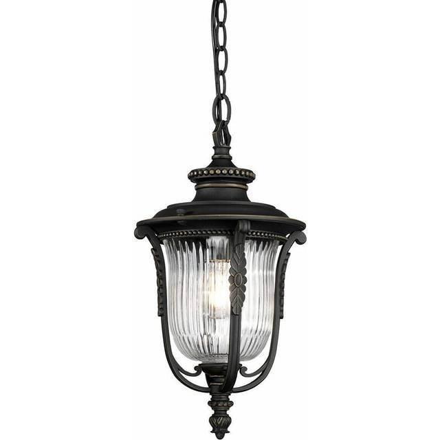 Outdoor IP44 1 Bulb Wall Light Lantern Rubbed Bronze LED E27 150W